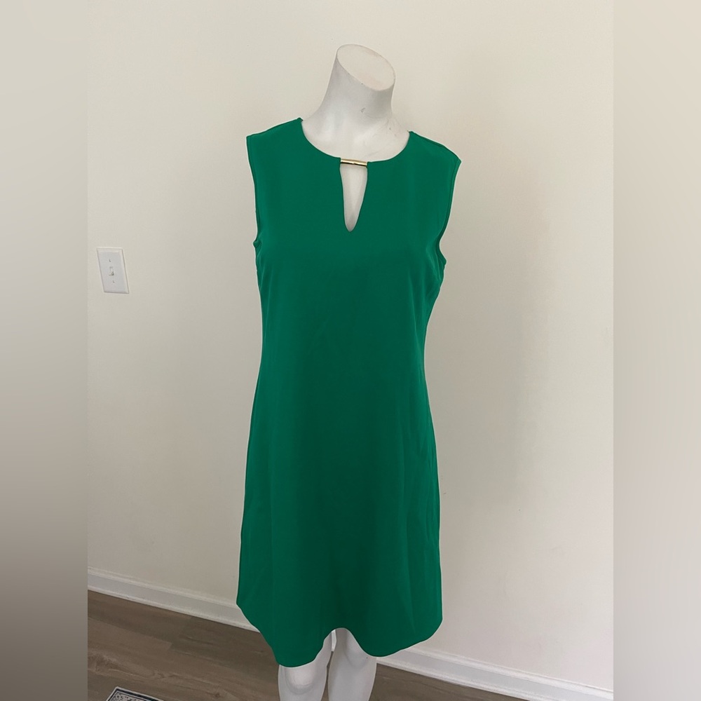 NWT Jude Connally Green Sheath Mini Dress with Slit size m